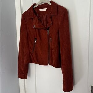 ASTR THE LABEL Deep Red Suede Jacket